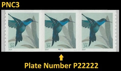 US 4858a Hummingbird 34c PNC3 P22222 MNH 2014 - Image 1 of 2
