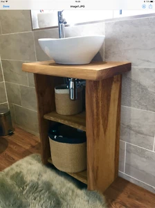 OAK WASH STAND/ANY SIZE - Picture 1 of 12