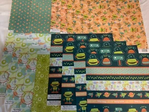 Scrapbooking Paper 12x12 ROCKETS N SPROCKETS 19 single sided sheets - Picture 1 of 6