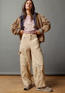 Pantalones Urban Outfitters BDG Rih Sueltos Carga Cremallera Grunge Tostado Marrón Nuevos sin Etiquetas Talla 6 - Imagen 1 de 5