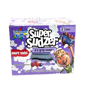 Johnson’s Kids Super Sudzer E-Z Grip Seife Berry Breeze 3 Riegel NEU OVP - Bild 1 von 6