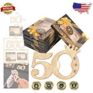 50 Stylish Bottle Openers with Rhinestone Accents for 50th Anniversary Favors - Picture 1 of 9
