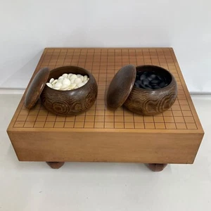 Japanese Go-Board Goban IGO Game With Legs Old Vintage Japan - Picture 1 of 10
