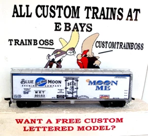 HO SCALE CUSTOM LETTERED BLUE MOON (MOON ME) BEER REEFER LOT P7 🍺🍺🍺🍺 - Bild 1 von 12