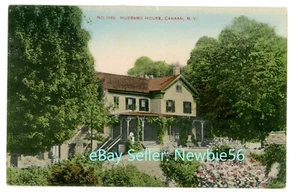Canaan NY - HUBAARD HOUSE & GARDEN - Hand Colored Postcard - Picture 1 of 2