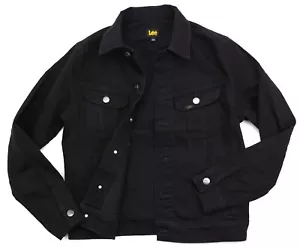 Lee Rider Denim Jacket Men's Sizes S M L XL XXL Black Color Trucker New - Picture 1 of 13