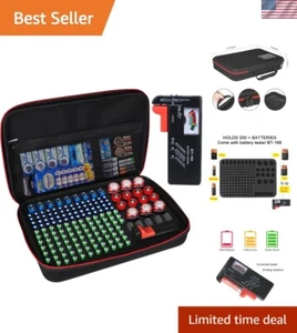 Smart Battery Storage Case with Tester - Securely Organize 200+ Batteries - Picture 1 of 8