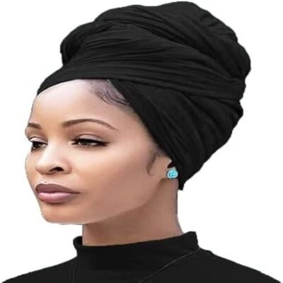 Обертки на голову для черных женщин шарф африканский эластичный ободок для дредов - Изображение 1 из 3