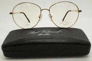 New Paul Vosheront PV 383 C1 Gold Metal Frame Clear Demo Lens Eyeglasses - Picture 1 of 7