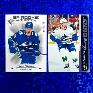 2021 UD Young Guns Vasily Podkolzin #481 & SP Rookie Authentics /1199 #107 - Picture 1 of 5