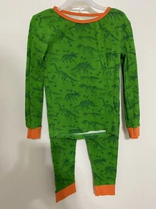Sol Sleep Green Dinosaurs Pajamas Size 7 - Picture 1 of 3