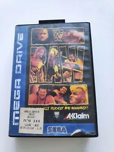 Sega Mega Drive WWF Raw Rudest & Roughest with case no manual pal version wow!!! - Picture 1 of 6