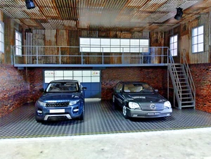 Zweistöckige Auto Garage LED Leuchten 1/18 Diorama Modellbausatz Maßstab 1:18 Car Display - Bild 1 von 11