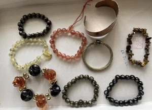 Reduziert - 9 modische Armbänder / Armreifen - inkl. 1 Kupfer & 1 Scharnier - Bild 1 von 5