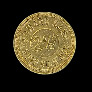 2½ ¢ Edward Sang 2029 South Broadway Trade Token/Coin - Picture 1 of 2