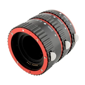 Canon Auto Focus red 3 piece Macro Extension Tube Set for Canon EOS DSLR Lens - Picture 1 of 7