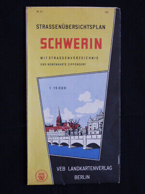 Stadtplan Schwerin 1965 • 4.50€