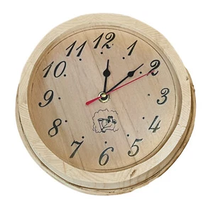 ALEKO Sauna Spa Reloj Analógico Madera de Pino Finlandés 9.5 pulgadas Diámetro - Imagen 1 de 4