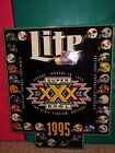 Vintage 1995 Super Bowl XXX Miller Lite Beer Metal Sign,NFL Team Helmets,30x36