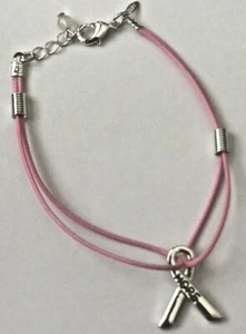 NIB~Avon~Breast Cancer Crusade Pink Hope Ribbon Cord Bracelet - Picture 1 of 1
