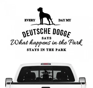 Dogge Aufkleber Vintage Hundeaufkleber Folie deutsche Great Dane Grand Danois - Bild 1 von 16