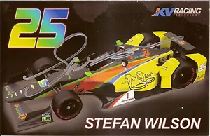 2016 STEFAN WILSON signed INDIANAPOLIS 500 PHOTO CARD POSTCARD INDY CAR justin - Picture 1 of 1