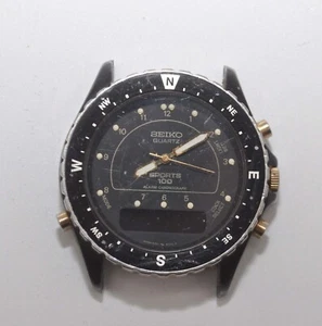 Rare Seiko Sports 100 Analog-Digital Alarm Chronograph Watch H461-6000 for Parts - Picture 1 of 3