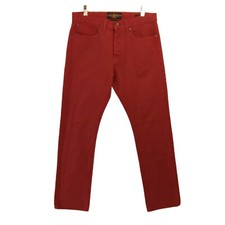 Lucky Brand 121 heritage slim jeans mens 32x32 red denim 100% cotton pants