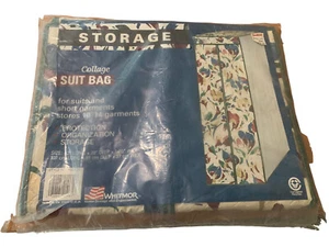 Whitmor Tuta Portaoggetti Garmet Borsa Negozi 10-14 Garmets 42"X20"X14,5" Vintage USA - Foto 1 di 4