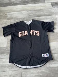 Vintage Majestic San Francisco Giants Black White Reversible Jersey Men's XL USA - Picture 1 of 18