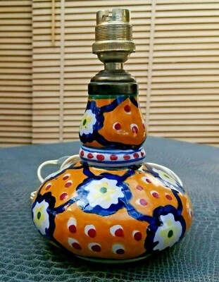 Ancien pied de lampe Breton art-déco marque HD (ancre) - Photo 1/4