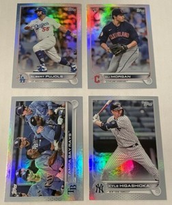 (4) 2022 Topps Rainbow Foil Lot - Albert Pujols Eli Morgan RC Kyle Higashioka +