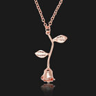 Flower Jewelry 925 Silver Plated,Gold,Rose Gold Necklace Pendant Girl Party Gift