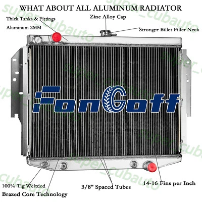 3ROW Radiator Fits 1976-89 Dodge Aspen Chrysler LeBaron Plymouth Gran Fury 5.9L Foto 1 de 4