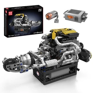 Motor Mould King 10207 V12 que funciona bloque de construcción juguete para niños adultos hágalo usted mismo - Imagen 1 de 9