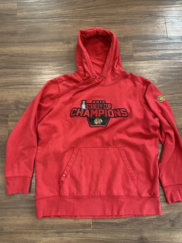 Antigua Chicago Blackhawks 2013 Stanley Cup Hooded Sweatshirt Size XXL Cover