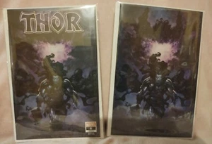 Thor #6 Skan Srisuwan Black Winter Virgin & Trade Variant Set - Picture 1 of 3