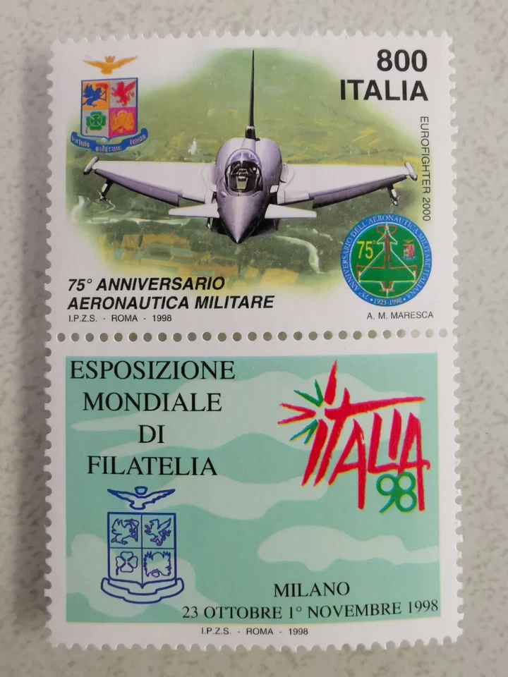 FRANCOBOLLO 75° ANNIVERSARIO AERONAUTICA LIRE 800 - 1998 - Immagine 1 di 1