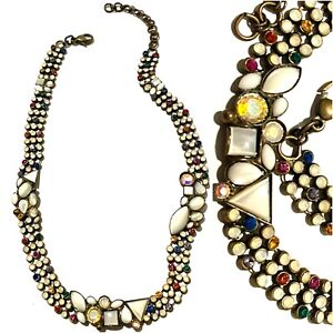 Sorrelli Multi Colored stone bronze tone necklace ~GORGEOUS