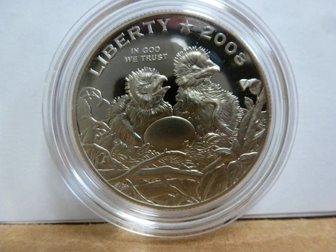 2008-S Bald Eagle Commemorative Coin Proof Clad Half Dollar W/ OGP & COA Cover