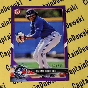 Vladamin Guerrero JR #152/250 2018 Bowman #BP150 Prospects Purple Pre-Rookie RC - Bild 1 von 7