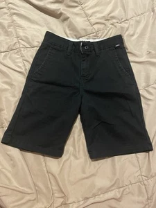 Boys Vans Shorts Size 24 Regular Black Chinos Shipping Included - Picture 1 of 3