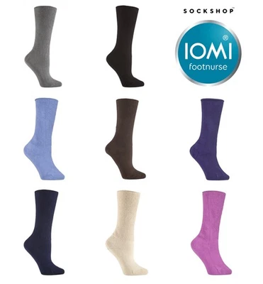 Oedema Socks Women's Extra Wide Fit Cotton SOCKSHOP IOMI FootNurse - 1 Pair Pack