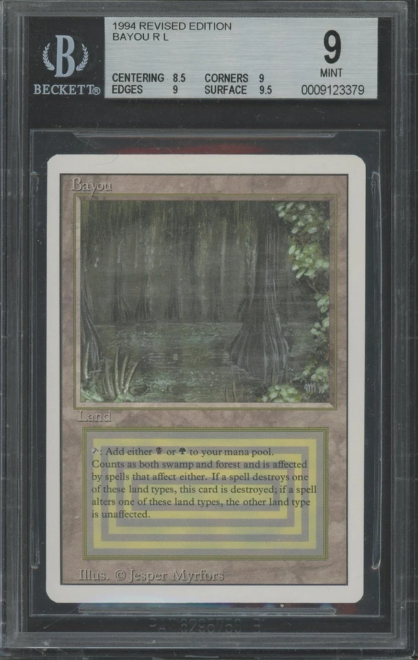 BAYOU Revised Rare Reserved List BGS 9 Vintage MTG [Nostalgium] - Image 1 of 2