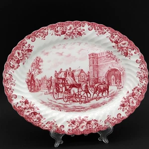 Johnson Brothers Coaching Scenes ovale Servierplatte Platte Rot 23,8 x 30,3 cm - Bild 1 von 6