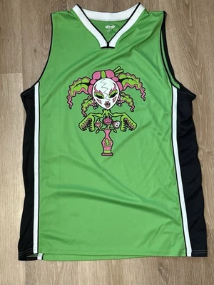Camiseta deportiva de baloncesto de doble cara Y2K rara payaso loco pandilla horrorcore de colección Foto 1 de 4