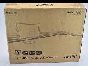 (2X) Acer V193W Bb 19" 1440 x 900 Widescreen Flat Panel LCD Monitor New In Box! - Picture 1 of 2