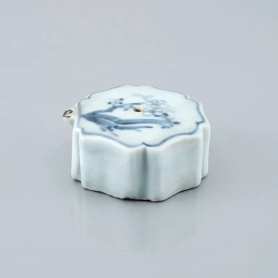 Cuentagotas de agua coreano pintado azul y blanco Foto 1 de 4