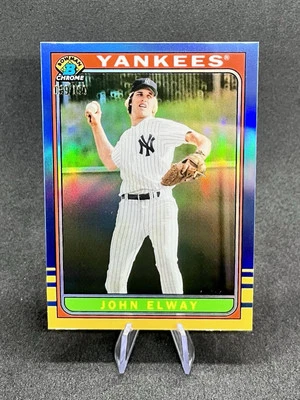 John Elway 2024 Bowman Draft 1981 SSP Insert 120/150 Blue Refractor  - Image 1 of 3