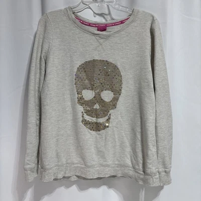 Hard Candy Jr. XL (15-17) Calavera Sudadera Lentejuelas Y2K Halloween Foto 1 de 4